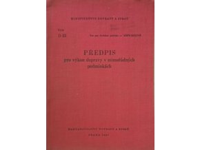 Předpis pro výkon dopravy v mimořádných podmínkách (1961)