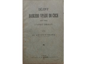 Dějiny Saského vpádu do Čech (1888)