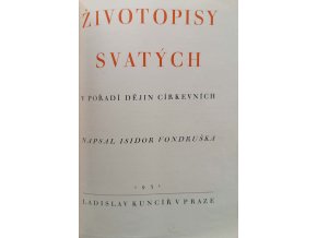 Životopisy svatých v pořadí dějin církevních IV. (1931)