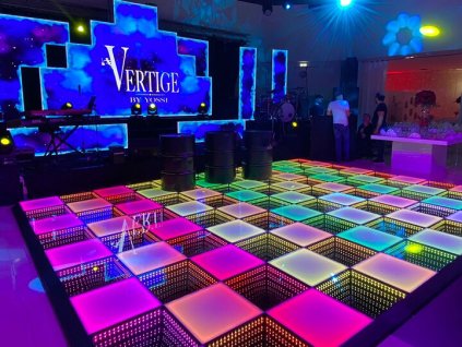 DJ Events with frosted and mirror dance floors