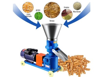 Stroj na pelety 200–300 kg/h – domácí i poloprofesionální výroba pelet  Kompaktní a výkonný stroj na výrobu pelet s plochou matricí je ideálním řešením pro domácí výrobce, farmáře, malé dílny i menší provozy, kteří chtějí vyrábět vlastní pelety z bio