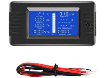 Chytrý tester baterií PZEM013, rozsah 0-200V, 0-10A