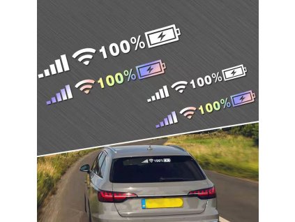 Nálepky na elektrickou koloběžku, motorku, auto, skútr,  100% nabity