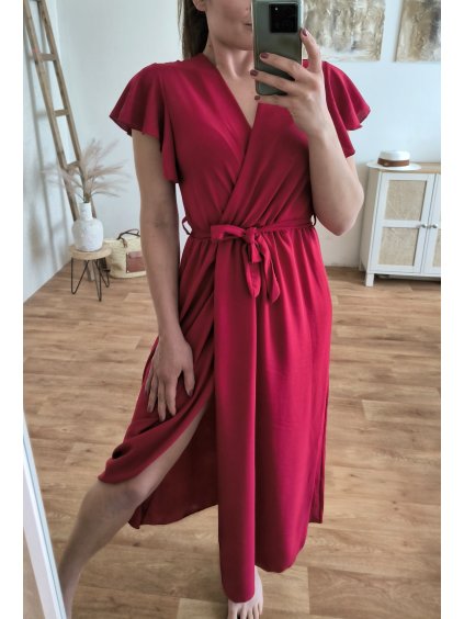 Midi saty s volanky ELISE - A