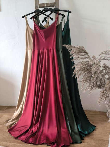 Maxi lesklé společenské šaty AURORA