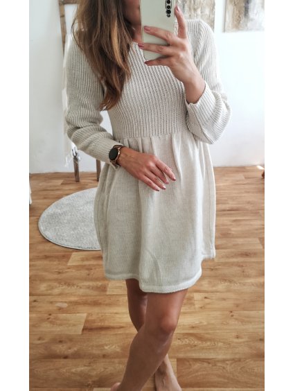 Svetrove pletene saty WARM - A