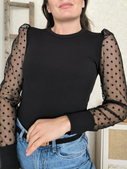 Halenka top s rukávy LANA