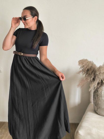 Maxi elegantní šaty BELT