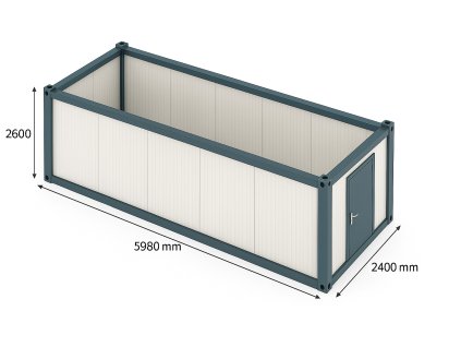 skladovy 6m bez okna kontejner elado