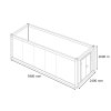 Skladový kontejner 6 × 2,4 m – izolovaný, dvoukřídlé dveře