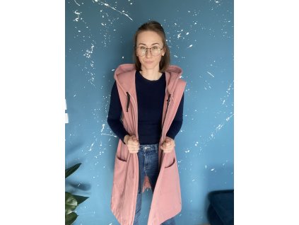 Tepláková vesta MAUVE