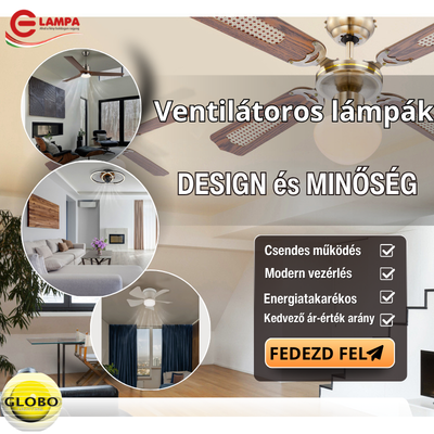 Mennyezeti ventilátoros lámpák – modern design és praktikum egyben