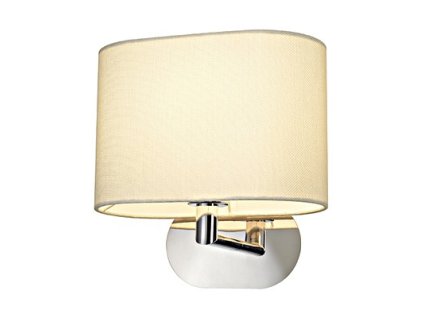 Schrack Technik LI155861   SOPRANA OVAL fali lámpa WL-1, fehér textil, E27, max. 60W