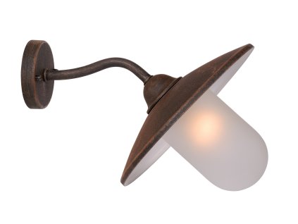 Lucide 11870/01/97 ARUBA Wall Light 1xE27 Frost Glass/Rust