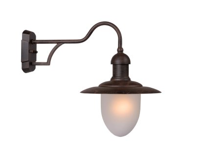 Lucide 11871/01/97 ARUBA Wall Light 1xE27 Frost Glass/Rust