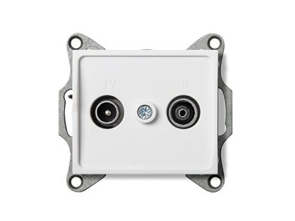 Kanlux LOGI 25100 TV-RD Antenna-csatlakozóaljzat átmenő,fehér