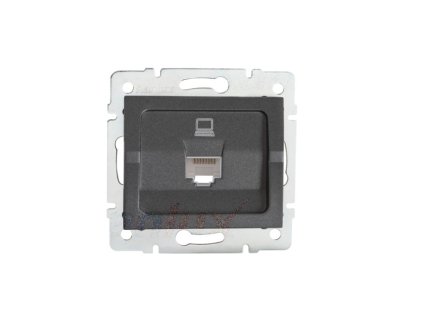 Kanlux 25226 LOGI  Miniatura LOGI 02-1390-041 gr - MOWIONMiniatura schematu LOGI 02-1390-041 gr Szimpla számítógép-csatlakozó (2x RJ45Cat 5e Jack)