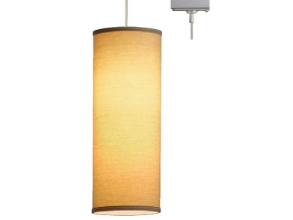 SOPRANA,PD-3, kerek, bézs textil, E27, fehér 1f adapterrelr- LI143921