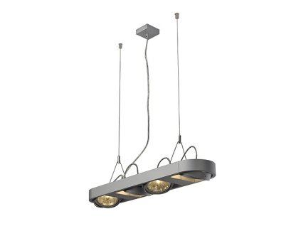 Schrack Technik AIXLIGHT R LONG, QRB111, kerek, ezüstszürke, G53, max. 4x50W- LI159074