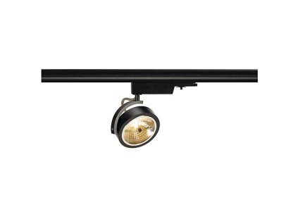 SLV Technik LI153580KALU TRACK QRB111, black, max. 50W, incl. 3-phase adaptor-