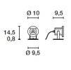 Schrack Technik LI230802  NAUTILUS LED 304 B lámpatest, 3x1W, melegfehér
