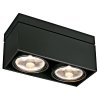 SLV Technik    KARDAMOD SURFACE SQUARE ES111 DOUBLE 2xGU10, fekete - LI117110