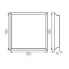 Kanlux 33181 BLINGO IPR 38W 6060NW, Süllyesztett LED panel