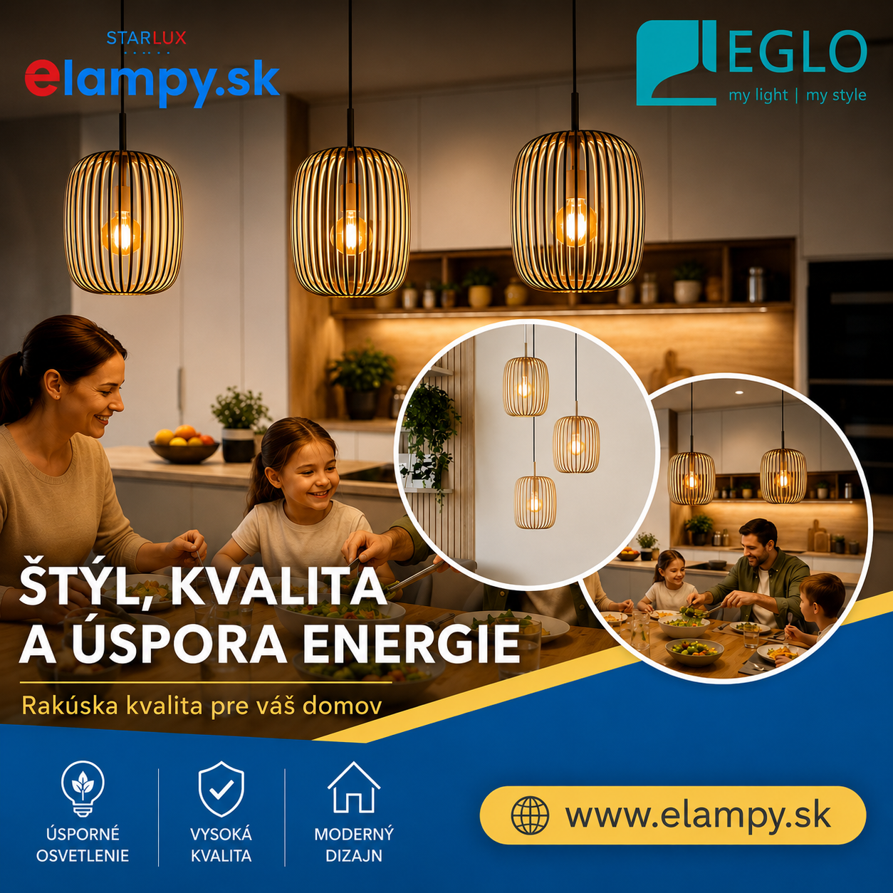 EGLO svietidlá: Moderné, úsporné a kvalitné rakúske osvetlenie pre interiér aj exteriér