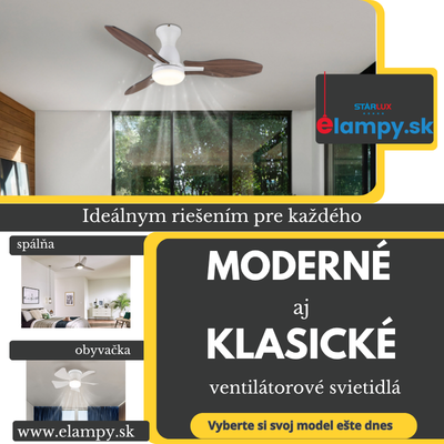 Ventilátorové svietidlá: moderné riešenie pre úsporné a komfortné bývanie