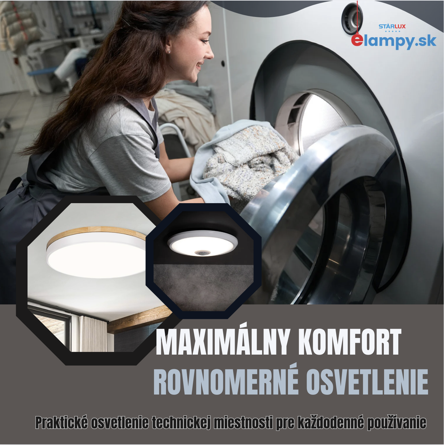 Osvetlenie malých priestorov: šatník, technická miestnosť a komora