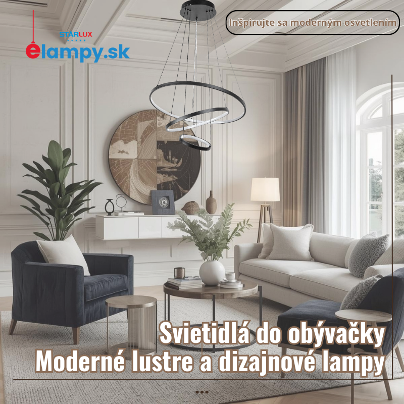 Svietidlá do obývačky: Ako vybrať moderné lustre, stojacie a dizajnové lampy