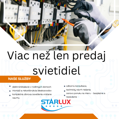STΛRLUX s.r.o. – viac než len predaj svietidiel