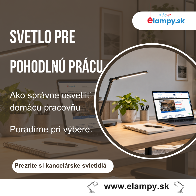 Ako osvetliť domácu pracovňu, aby sa vám pracovalo pohodlne