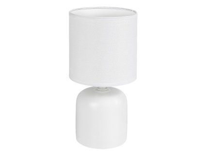 Stolová lampa Rabalux Daphni biela keramická s textilným tienidlom