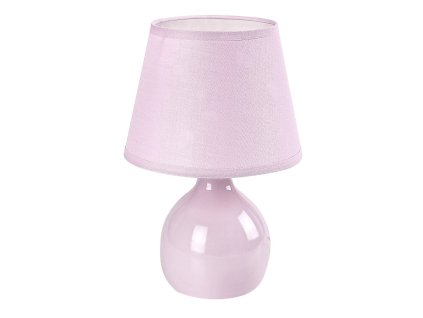 Stolová lampa Rabalux Ingrid ružová keramická s textilným tienidlom