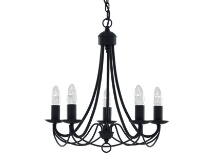 Searchlight 6345-5BK MAYPOLE, exkluzívny luster