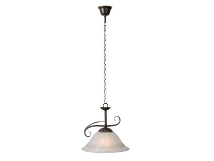 Lucide 34351/01/97 CALABRE Pendant 1xE27 Alabaster Glass/Rust