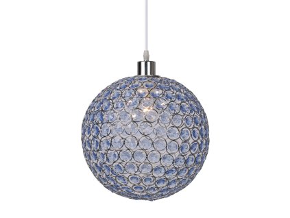 Lucide 71432/01/35 AYLA Pendant E27 D30 Blue Glass/Chrome
