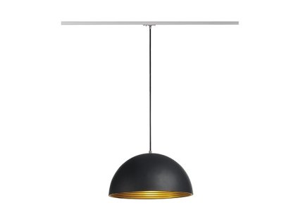 SLV TECHNIK FORCHINI M PD, 40cm, round, black/ gold, E27, 1-ph. adaptor- LI143930