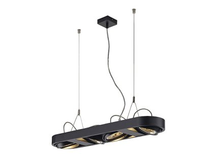 Schrack Technik  AIXLIGHT R LONG, QRB111, kruhové, čierne, G53, max. 4x50W- LI159070