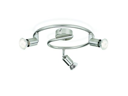 Massive-Philips 50303/17/E7 Limbali plate/spiral nickel 3x50W 230V spot stropný