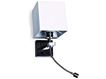 SCHRACK TECHNIK LID13253  Somni Square LED Wall Lamp 3W + E27 40W IP20 brushed chrome