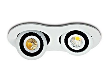 SCHRACK TECHNIK LID12975  Onda LED Spot, 2x7W, 3000K, 2x464lm, 35°, adj., dimm., white