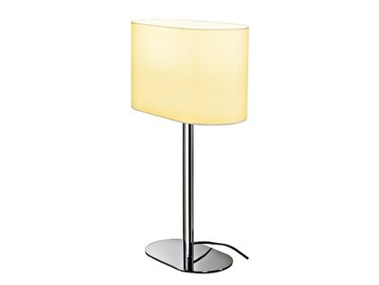 Schrack Technik LI155841  SOPRANA OVAL TL-1 stolové, biely textil, E27, max. 60W