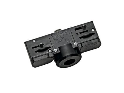Schrac Technik LI145990  EUTRAC 3f lištový adaptér, čierny, s montážnou spojkou
