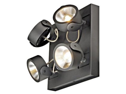 Schrack Technik LI147640  KALU LED 4 square Wand- & ceiling luminaire, 4x10W, black