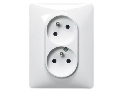 Legrand Valena Life - Dvojzásuvka 2x2P s detskou ochranou, biela - 753186