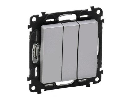 Legrand Valena Life - Trojitý jednopólový spínač, hliník - 752303
