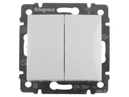 Legrand Valena - Dvojitý striedavý prepínač (5B), biela - 774408