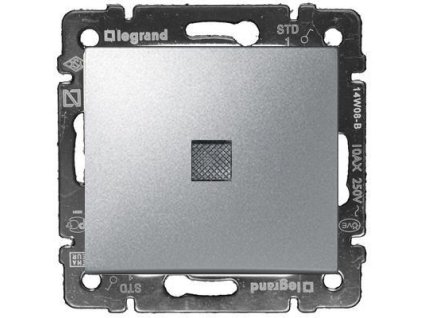 Legrand Valena -  Striedavý prepínač č. 6 s orientačným osvetlením, hliník - 770126
